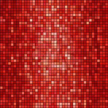 Vector illustration  red mosaic background. Square shape