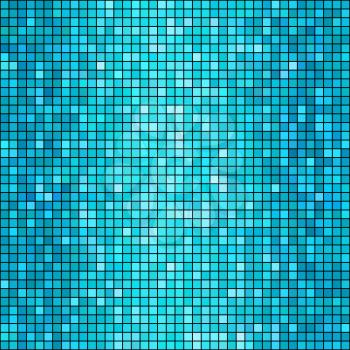 Vector illustration  blue mosaic background. Square shape