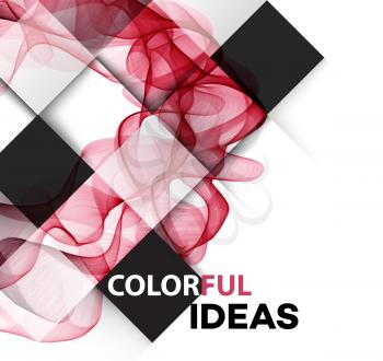 Vector Abstract color curved lines background. Brochure design