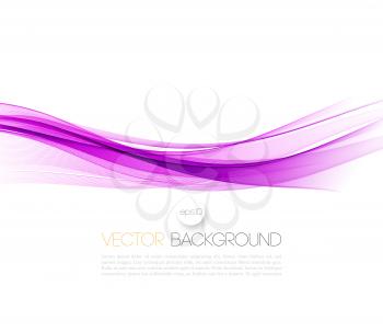 Abstract smooth color wave vector. Curve flow purple motion illustration
