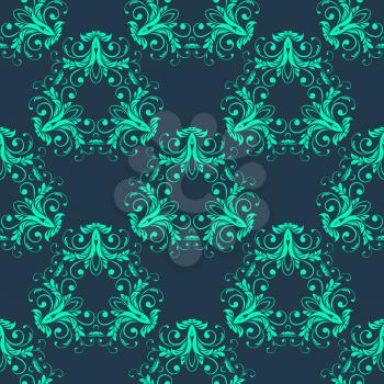 Vector Abstract vintage seamless damask pattern  EPS 10