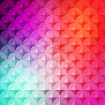 Vintage abstract circle pattern with decorative geometric and abstract elements. Vector colorful background