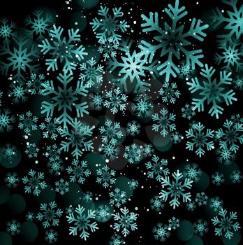 Vector illustration. Abstract Christmas snowflakes background. EPS10