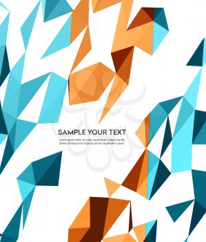 Vector color abstract geometric banner with triangle. For brochure, pocter, leaflet design