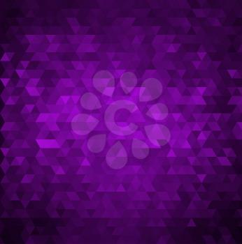 Vector abstract modern mosaic background with purple triangles
