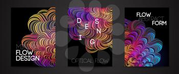 Modern color abstract design background, Colorful Flow motion style. Rainbow optical illusion poster. Psyhedelic art