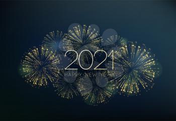 2021 New Year Abstract background with fireworks . For Calendar, poster design