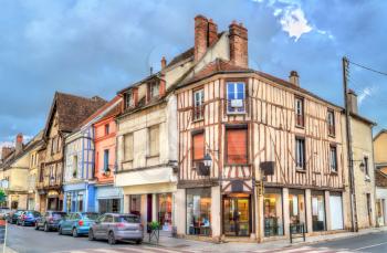 Traditional houses in the old town of Provins. UNESCO world heritage in France