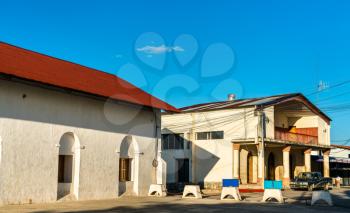 Traditional houses in Flores - El Peten, Guatemala