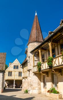 Traditional french houses in Beaune - thr Cote-d'Or department of Burgundy