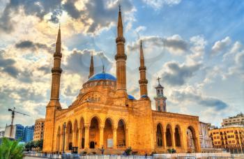 Mohammad Al-Amin Mosque in the city centre of Beirut, the capital of Lebanon