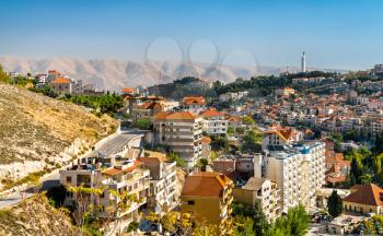 View of Zahle, the capital of Beqaa Governorate of Lebanon. The Middle East