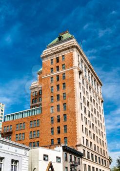 Historic building in downtown Sacramento, the capital of California, United States