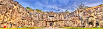 The Kailasa temple, the largest temple at Ellora Caves. A UNESCO world heritage site in Maharashtra, India