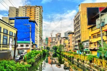 The Estero de Binondo river in Manila, the capital of the Philippines