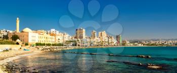 Panorama of the seaside in Tyre, South Lebanon