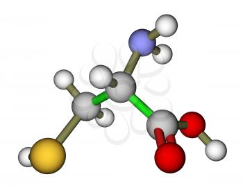 Amino acid cysteine molecular structure