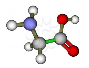 Amino acid glycine molecular structure