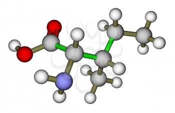 Essential amino acid isoleucine molecular structure