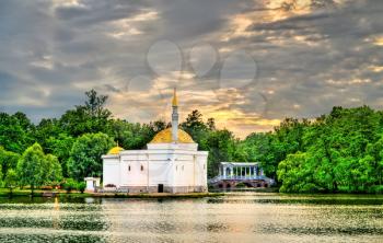 Turkish Bath and Mosque in Catherine Park in Tsarskoye Selo, Saint Petersburg, Russia