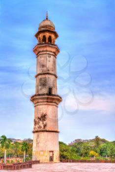 Minaret at Bibi Ka Maqbara Tomb, also known as Mini Taj Mahal. Aurangabad - Maharashtra, India