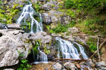 Todtnau Waterfall in the Black Forest Mountains, one of the highest waterfalls in Germany