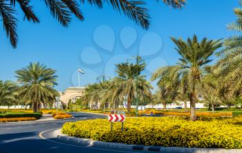 Garden near Zabeel Palace in Dubai, UAE