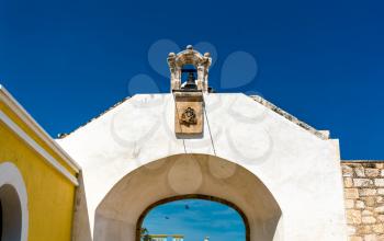 Puerta de Mar, city gate of San Francisco de Campeche in Mexico