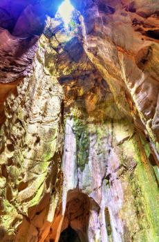 Interior of a cave at Marble Mountains in Da Nang, Vietnam