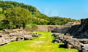 Ball court at the El Tajin archeological site, UNESCO world heritage in Mexico