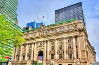 New York City, United States - May 4, 2017: The Alexander Hamilton U.S. Custom House. It is a historic building built in 1907