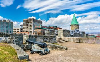 Cannon at St. Johns Gate in Quebec City - Quebec, Canada