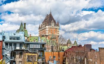 View of Chateau Frontenac in Quebec City - Quebec, Canada