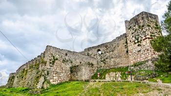 Ruins of Berat castle. UNESCO world heritage in Albania