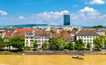 View of Basel city with the Rhine, Switzerland