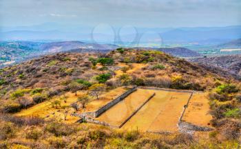 The primary ballcourt at the Xochicalco archaeological site, UNESCO world heritage in Morelos, Mexico