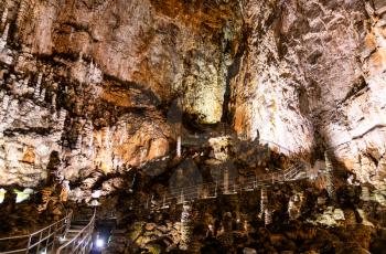 Interior of Grotta Gigante in Italy, one of the world's largest show caves