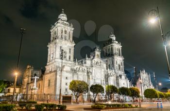 The Metropolitan Cathedral of the Assumption of the Most Blessed Virgin Mary into Heavens in Mexico City, the capital of Mexico