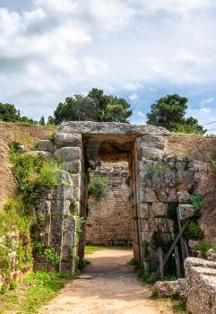 The Mycenae archaeological site near Mykines in Argolis, north-eastern Peloponnese, Greece