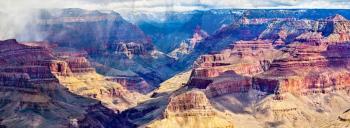 The North Rim of the Grand Canyon as seen from the South Rim. Arizona, the United States