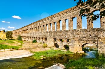 San Lazaro aqueduct in Merida. UNESCO world heritage in Spain