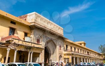 Entrance Gate of City Palace in Jaipur, Rajasthan State of India