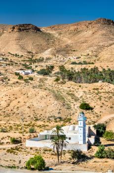 Mosque in Ksar Hallouf, a village in the Medenine Governorate, Southern Tunisia. Africa