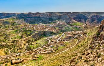View of Toujane, a Berber mountain village in southern Tunisia. North Africa