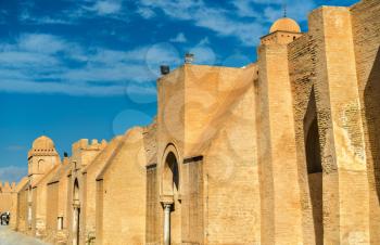 Walls of the Great Mosque of Kairouan in Tunisia, North Africa
