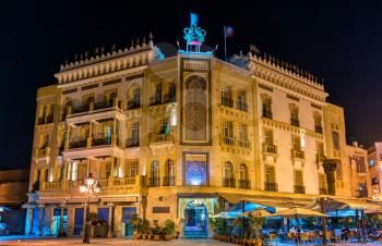 Building on Victory Square in Tunis - Tunisia, North Africa