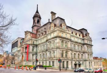 View of Montreal City Hall in Quebec Province of Canada