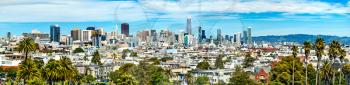 Panorama of San Francisco from Mission Dolores Park - California, United States