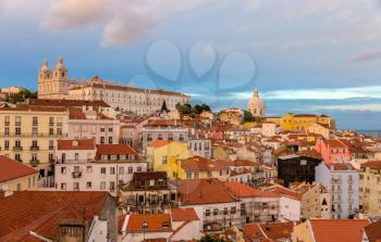 Evening view of Lisbon - Portugal