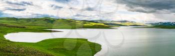 Landscape of Cat Dam Lake in Adiyaman Province of Turkey